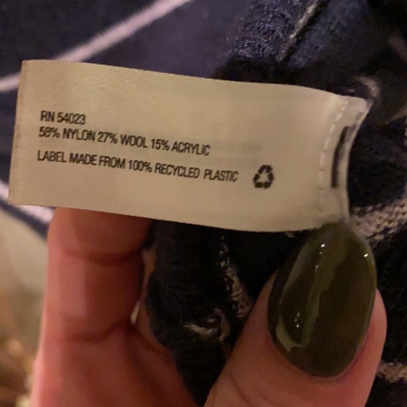 Gap striped sweater XS petite navy blue open neck​ - Picture 5 of 7